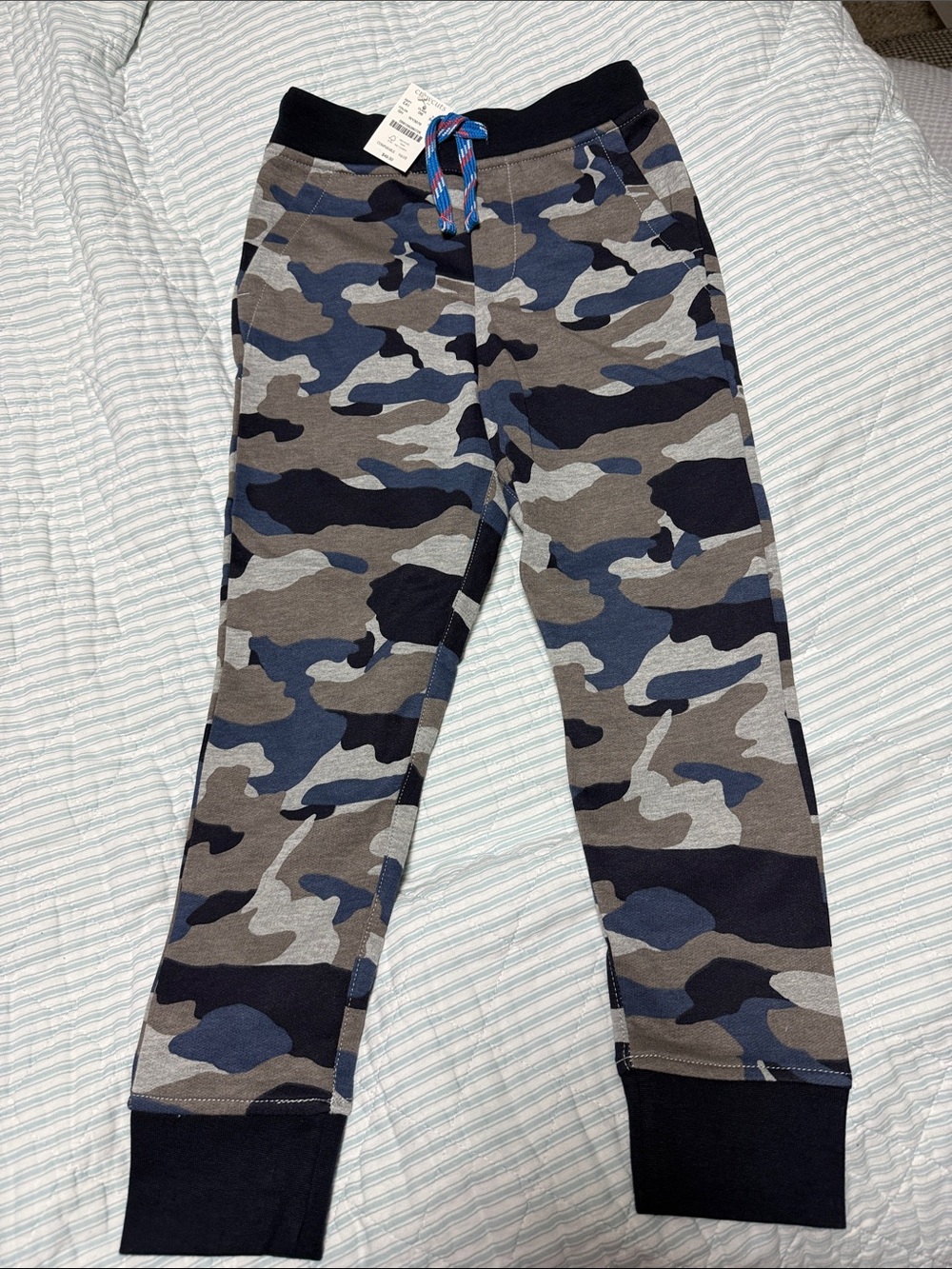 Crewcuts Blue & Gray Camo Jogger Pants NWT S (6/7)